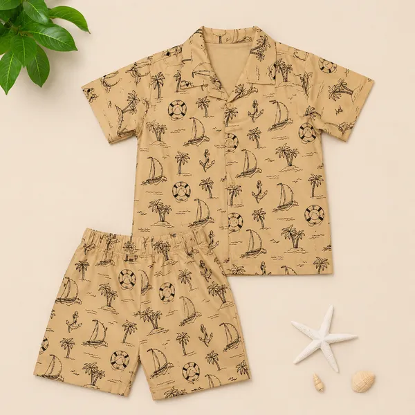 Natkhat_Baby_Boys_Pure_Cotton_Beach_Print_Shirt_&_Shorts_Co-Ord_Set_|_Summer_Casual_Wear_for_Toddlers