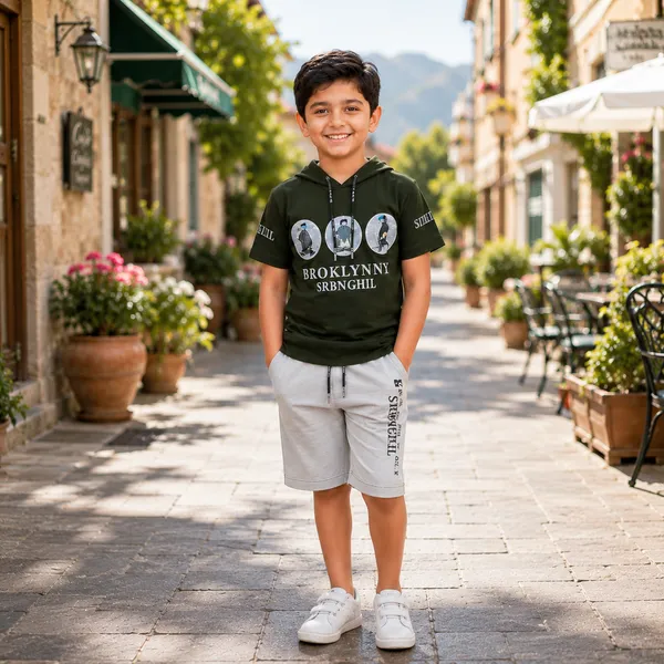 LUCKY_BOY_TRENDY_HOODED_KIDS_T-SHIRT_&_SHORTS_SET