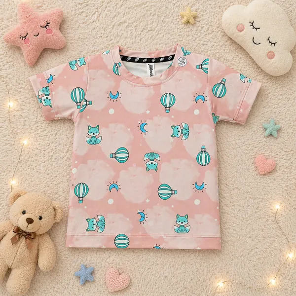 DOLPHIN_CUTE_CARTOON_PRINTED_KIDS_CO-ORD_SET_(T-SHIRT_&_SHORTS_COMBO)_FUN_SUMMER_COLLECTION