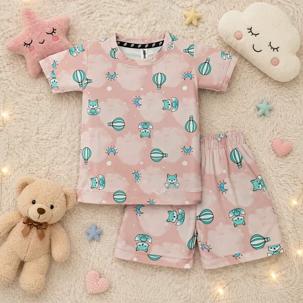 DOLPHIN_CUTE_CARTOON_PRINTED_KIDS_CO-ORD_SET_(T-SHIRT_&_SHORTS_COMBO)_FUN_SUMMER_COLLECTION