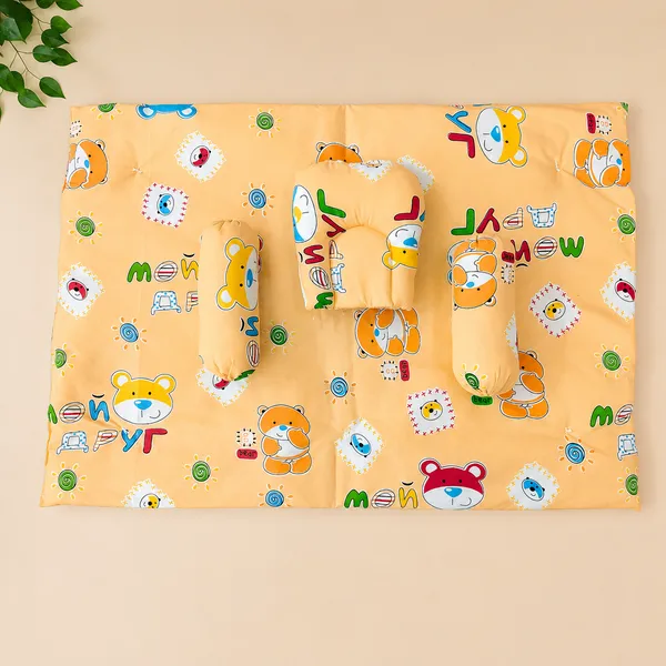 4-Piece_Newborn_Baby_Bedding_Set_|_Soft_Cotton_Baby_Mattress_with_Pillow_&_Bolsters