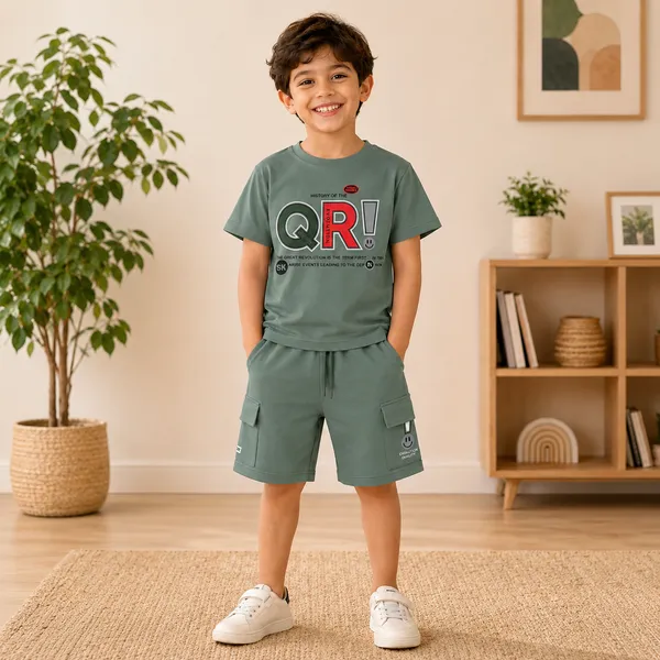 Dolphin_Boys_Printed_T-Shirt_&_Cargo_Shorts_Co-Ord_Set_|_Stylish_Casual_Wear_Outfit_Set