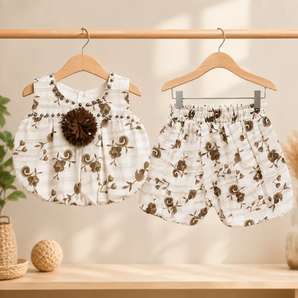 Girls_Floral_Printed_Top_&_Skirt_Co-Ord_Set_|_Soft_&_Comfortable_Sleeveless_Cotton_Outfit_for_Girls_|_Stylish_Casual_&_Party_Wear_Kids_Dress_Set