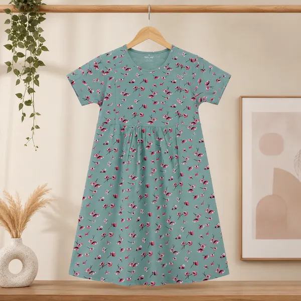Women's_Maternity_Feeding_Night_Gown_|_Soft_&_Breathable_Cotton_Printed_Nursing_Dress_with_Hidden_Feeding_Zip_|_Half_Sleeve_Lounge_Wear_|_Light_Green