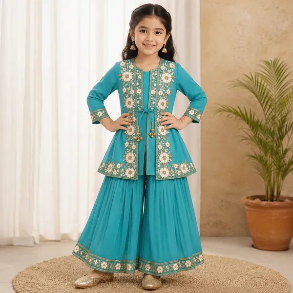 Girls_Embroidered_3_Piece_Ethnic_Garara_Set_|_Premium_Floral_Embroidery_Traditional_Festive_Wear_with_Matching_Dupatta