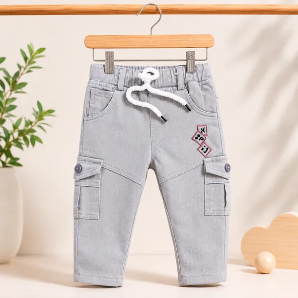 PKIDS_PINK_PRECIOUS_DESIGN_SWEATSHIRT_&_GREY_CARGO_JOGGER_SET