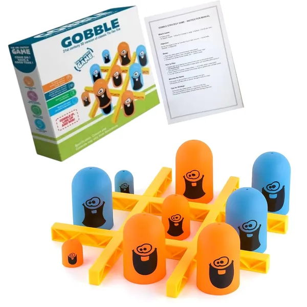 Gobble_Strategy_Board_Game_for_Kids_&_Family_3D_Tic_Tac_Toe_Intelligence_Game