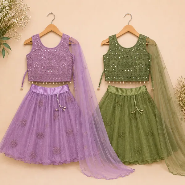 Girls_Embroidered_Mirror_Work_Lehenga_Choli_with_Net_Dupatta
