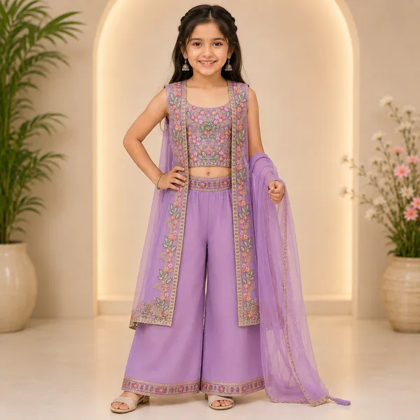 Girls_Embroidered_4_Piece_Ethnic_Plazo_Set_|_Embroidered_Crop_Top,_Jacket,_Flared_Plazo_&_Net_Dupatta_|_Festive_&_Party_Wear