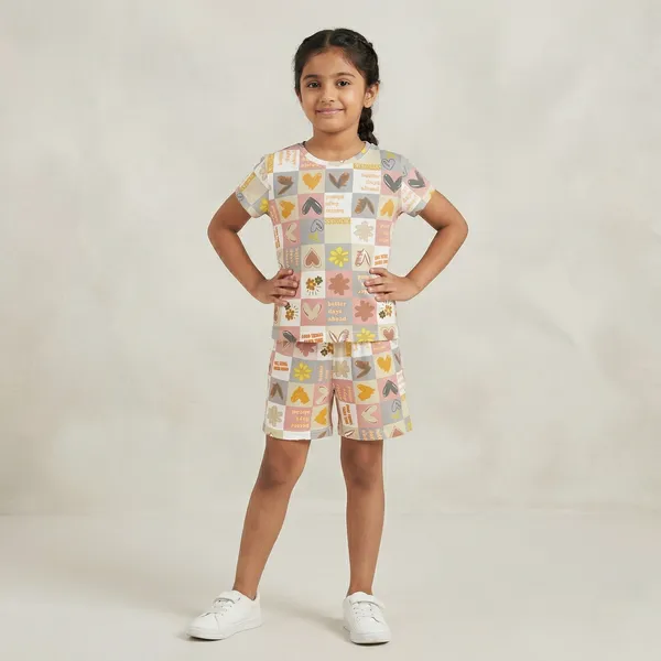 AURA_MODA_CUTE_PRINTED_GIRLS_T-SHIRT_&_SHORTS_SET_SUMMER_COMFORT_COLLECTION
