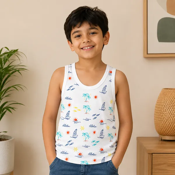 Boys_White_Printed_Cotton_Sleeveless_Vest_|_Soft_Round_Neck_Summer_Innerwear_Tank_Top_for_Kids