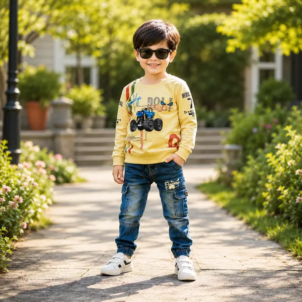 BUMBLEBEE_LEMON_MONSTER_TRUCK_PRINT_SWEATSHIRT_&_BLUE_JOGGER_PANT