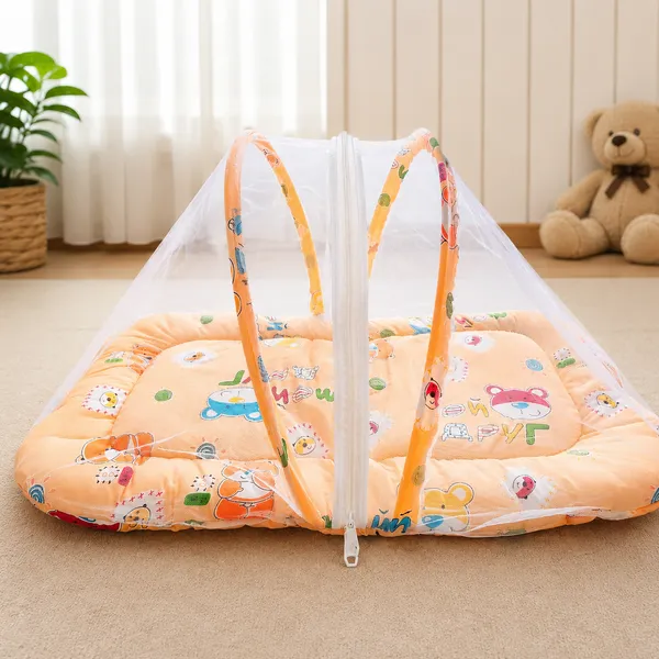 Foldable_Baby_Mosquito_Net_Bed_with_Soft_Mattress_&_Pillow_|_Portable_Newborn_Sleeping_Bed_|_Breathable_Travel_Baby_Bedding