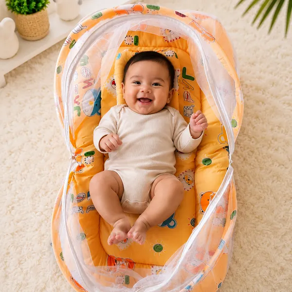 Foldable_Baby_Mosquito_Net_Bed_with_Soft_Mattress_&_Pillow_|_Portable_Newborn_Sleeping_Bed_|_Breathable_Travel_Baby_Bedding
