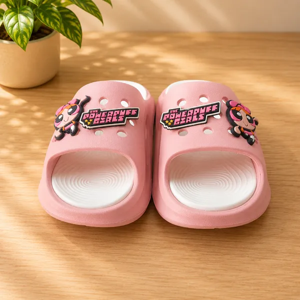 Kids_Cartoon_Powerpuff_Girls_Slide_Slippers_|_Soft_Cushioned_Lightweight_EVA_Anti-Slip_Casual_Bathroom_&_Beach_Slides_|_Pink_&_White