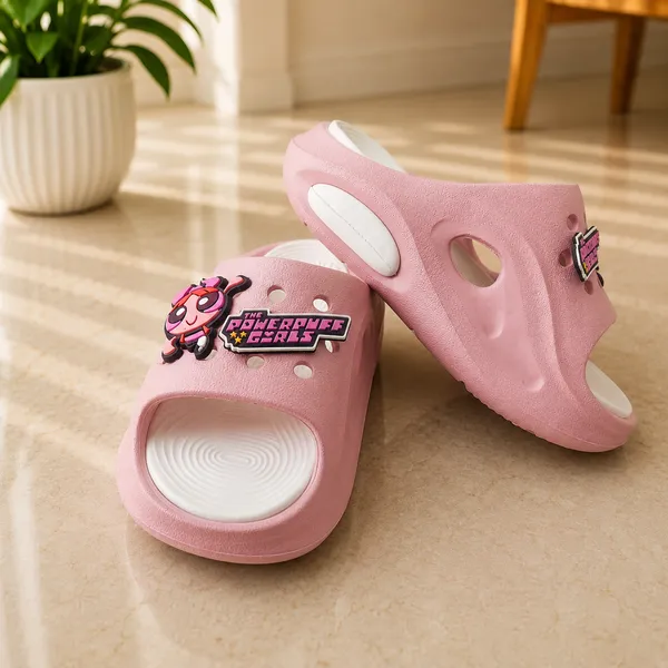 Kids_Cartoon_Powerpuff_Girls_Slide_Slippers_|_Soft_Cushioned_Lightweight_EVA_Anti-Slip_Casual_Bathroom_&_Beach_Slides_|_Pink_&_White