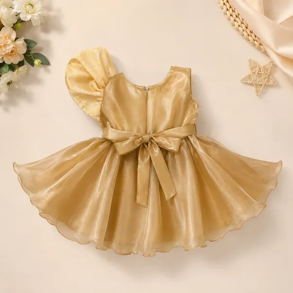 Girls_One_Shoulder_Floral_Party_Wear_Dress_|_Designer_Organza_Satin_Frock_for_Kids
