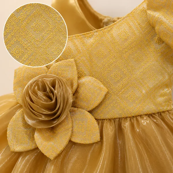Girls_One_Shoulder_Floral_Party_Wear_Dress_|_Designer_Organza_Satin_Frock_for_Kids