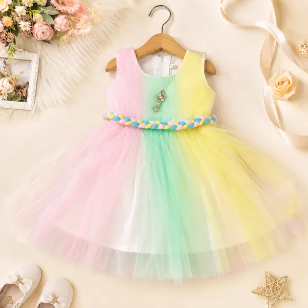 Girls_Pastel_Rainbow_Party_Wear_Dress_|_Sleeveless_Fit_&_Flare_Net_Princess_Gown_|_Multicolor_Birthday_Dress_for_Girls