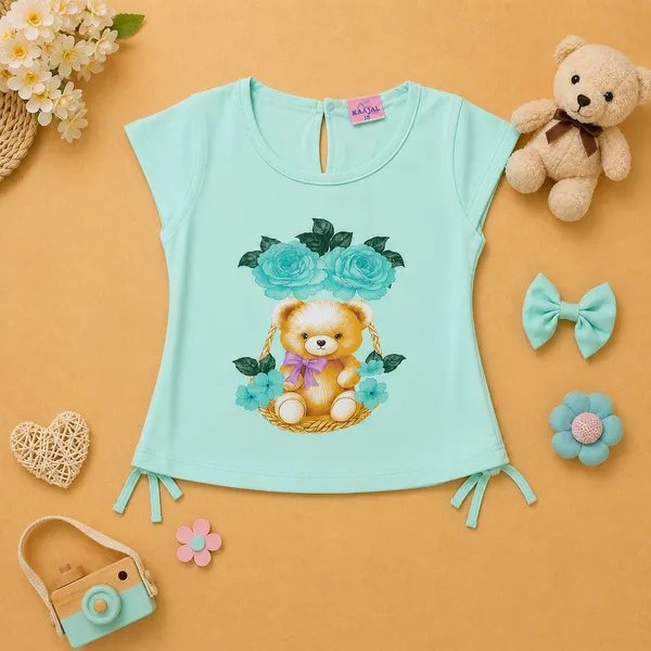 Kaajal_Baby_Girls_Cotton_Top_&_Shorts_Set_Teddy_Print_Summer_Outfit