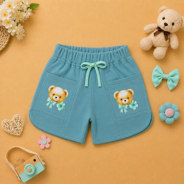 Kaajal_Baby_Girls_Cotton_Top_&_Shorts_Set_Teddy_Print_Summer_Outfit