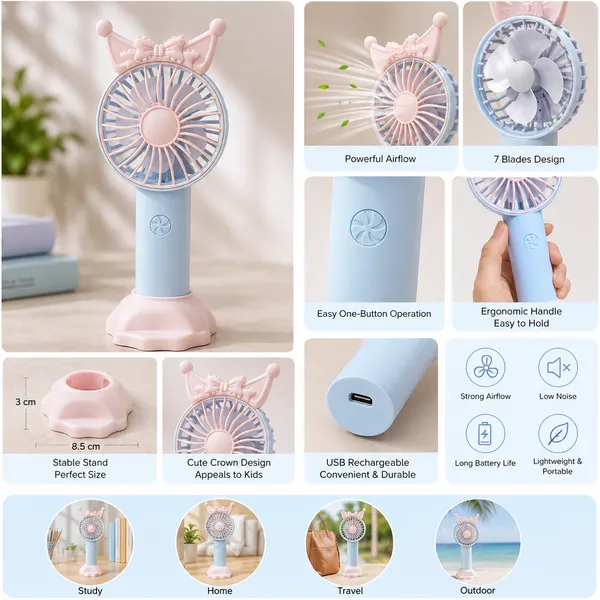 Princess_Crown_Mini_USB_Rechargeable_Fan_Collection