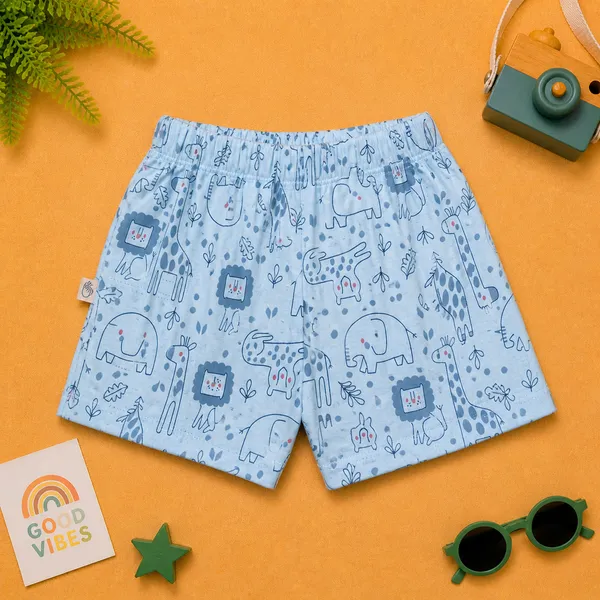 Natkhat_Baby_Boys_&_Girls_Cotton_Co-ord_Set_Animal_Print_T-Shirt_&_Shorts