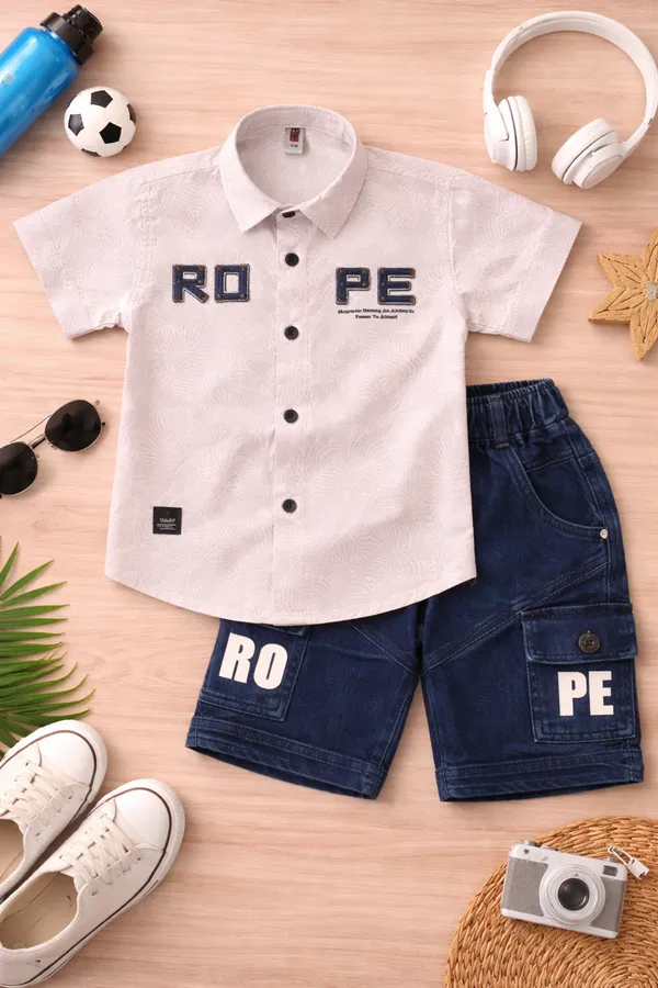 Monitor_Boys_Premium_Cotton_Shirt_&_Denim_Dobby_Shorts_Set_Stylish_Casual_Outfit