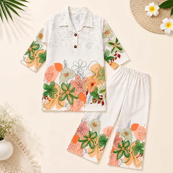 Girls_Floral_Printed_Shirt_&_Pant_Co-Ord_Set