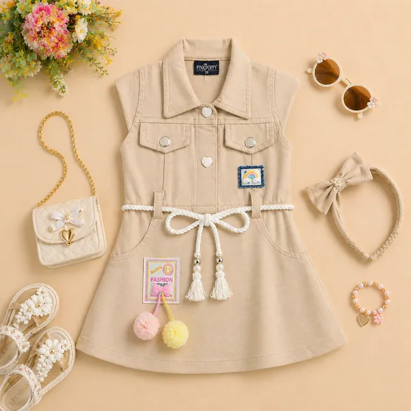 Pink_Poppy_Girls_Stylish_Corduroy_A-Line_Dress_with_Belt_&_Pom-Pom_Detail