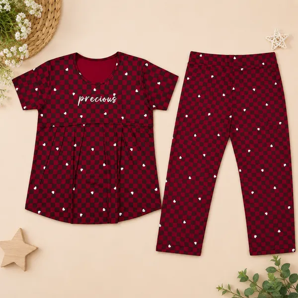 Women's_Maternity_Feeding_Night_Dress_|_Soft_&_Breathable_Cotton_Printed_Nursing_Dress_with_Hidden_Feeding_Zip_|_Half_Sleeve_Lounge_Wear_Mehroon