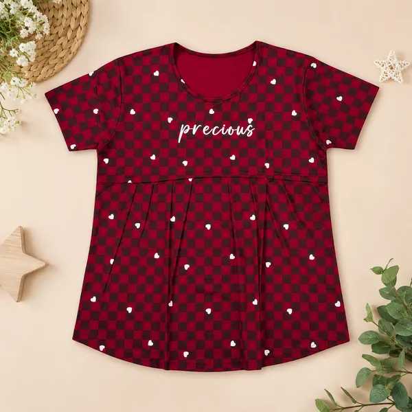 Women's_Maternity_Feeding_Night_Dress_|_Soft_&_Breathable_Cotton_Printed_Nursing_Dress_with_Hidden_Feeding_Zip_|_Half_Sleeve_Lounge_Wear_Mehroon