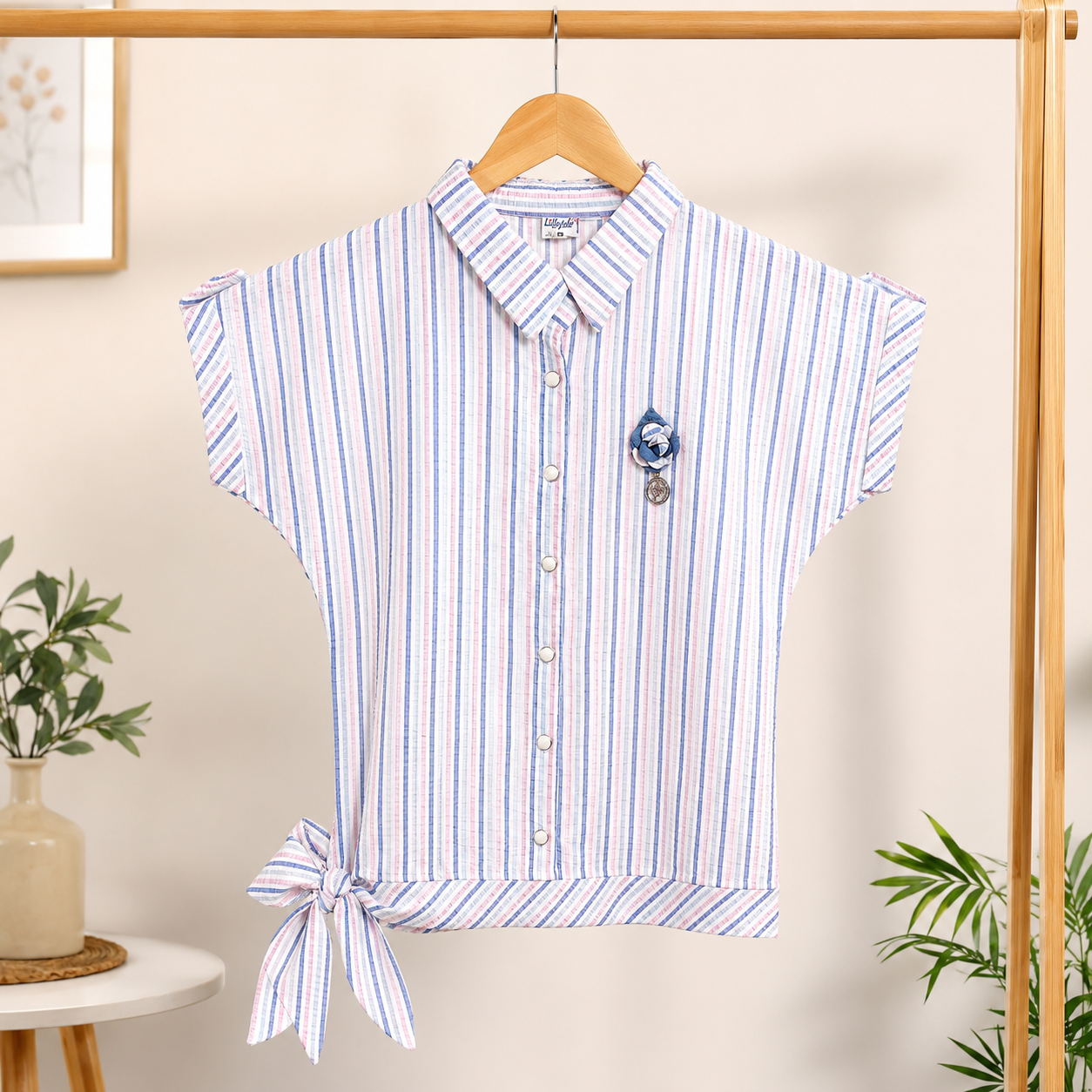 Girls_Striped_Shirt_with_Wide_Leg_Denim_Jeans_Co-Ord_Set_|_Casual_Western_Outfit_for_Girls_|_Fashion_Top_&_Jeans_Set