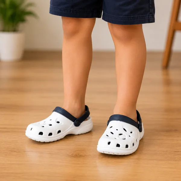 Kids_Lightweight_EVA_Garden_Clogs_|_Breathable_Anti-Slip_Slip-On_Sandals_with_Adjustable_Back_Strap_|_Soft_Cushioned_Casual_Clogs_for_Boys_&_Girls_|_White_&_Navy_Blue