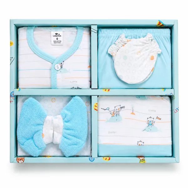 Little_Hub_4_Pcs_Newborn_Baby_Gift_Set_100%_Cotton_Clothing_&_Towel_Combo_for_0-6_Months