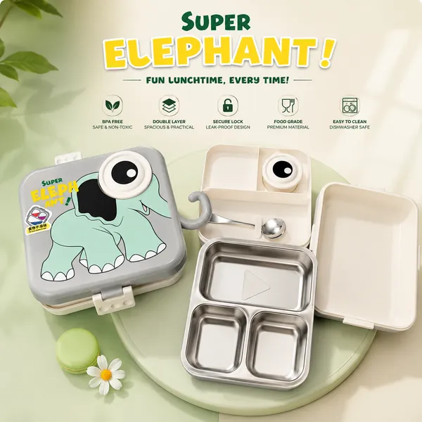 Kids_Stainless_Steel_Elephant_Lunch_Box_|_Leakproof_BPA-Free_Bento_Tiffin_Box