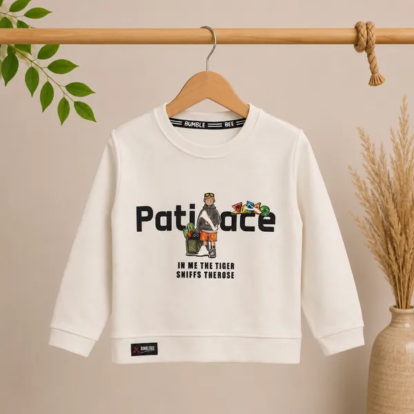 BUMBLEBEE_WHITE_GRAPHIC_PRINT_SWEATSHIRT_WITH_BLACK_JOGGER_PANT