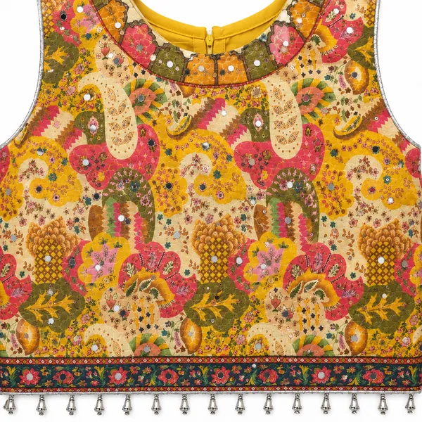 Girls_Traditional_Printed_Lehenga_Choli_Set_with_Dupatta_|_Sleeveless_Mirror_Work_Ethnic_Top_&_Flared_Skirt_|_Festive_Wear_for_Girls_|_Yellow