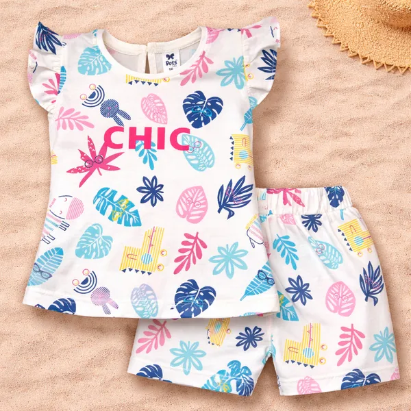 DOTS_GIRLS_CHIC_COLORFUL_TROPICAL_PRINT_TOP_&_SHORTS_CO-ORD_SET