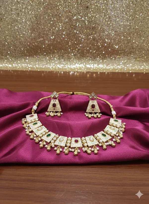 Multicolor_Kundan_Copper_Brass_Necklace_with_Earring_Set