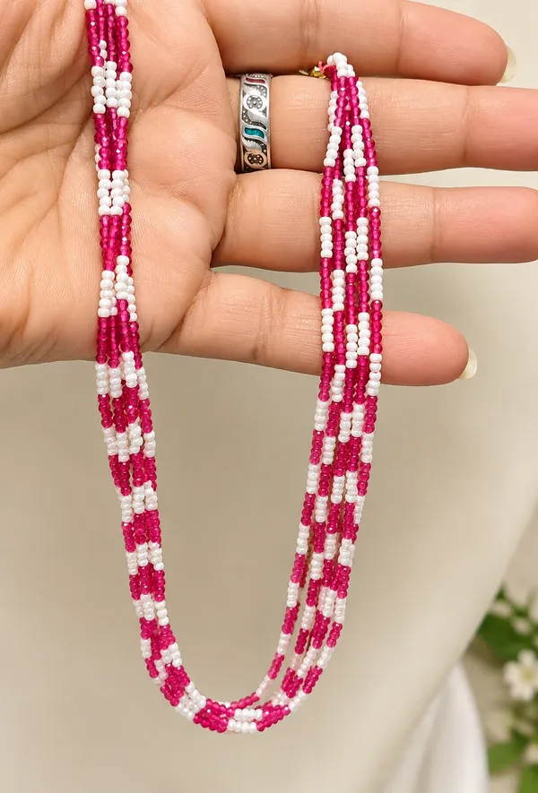 Handcrafted_Ruby_Red_Crystal_&_Pearl_Multi-Strand_Mala_Necklace_|_Layered_Beaded_Chain_for_Women_&_Pendants