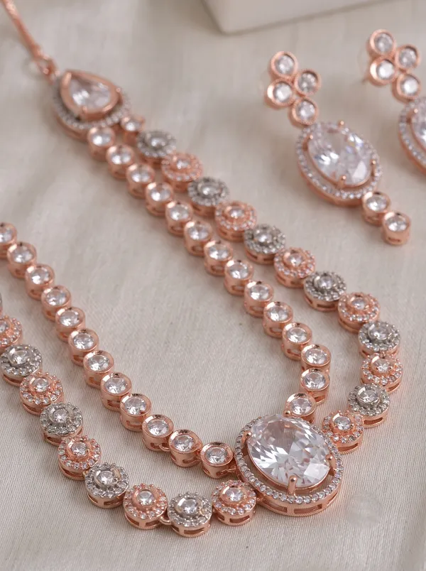 Rose_Gold_Moissanite_Radiance_Layered_Necklace_with_Earring_Set