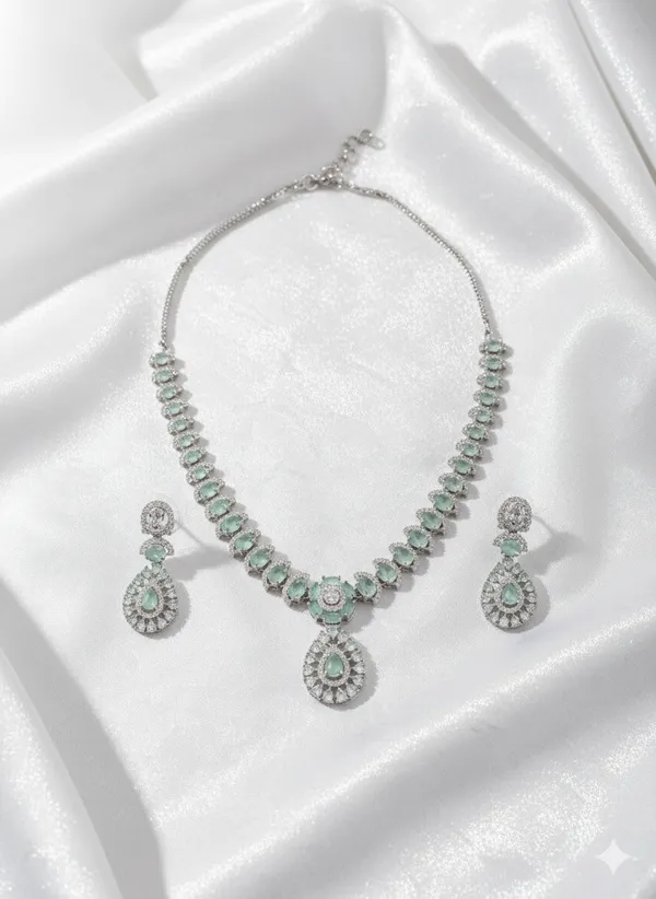Mint_Green_American_Diamond_Necklace_with_Earring_Set_for_Women