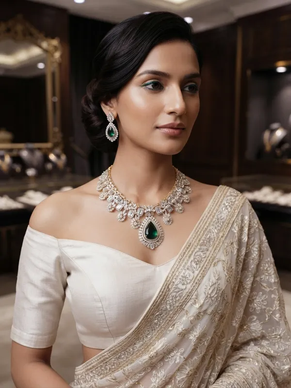 Grand_Victorian_Royal_Emerald_&_Solitaire_Baguette_Cut_Statement_Necklace_with_Matching_Drop_Earrings