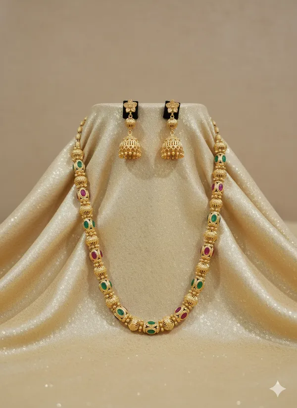 Traditional_Temple_Inspired_Kemp_Stone_Gold_Necklace_and_Earring_Set