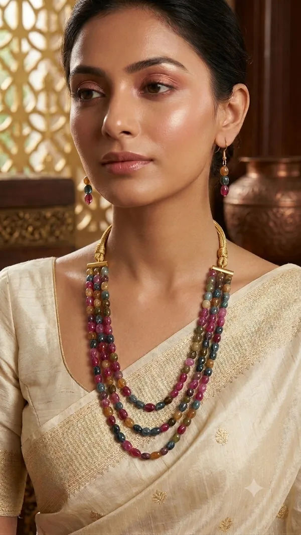 Pachranga_Multi-Strand_Gemstone_Mala_with_Matching_Dangles