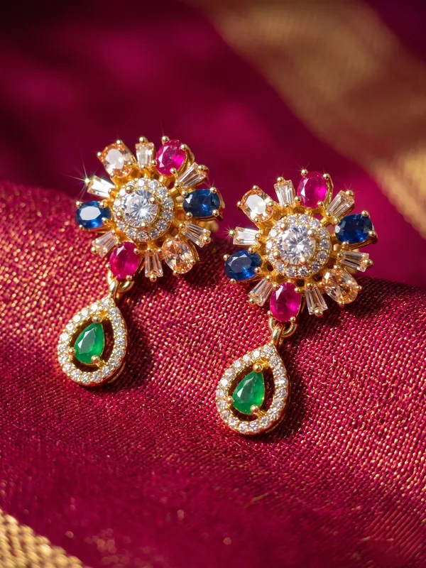 Navratan_Inspired_Multicolor_AD_Pendant_and_studds_with_Multicolor_mala