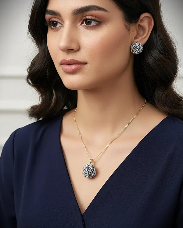 Rose_Bloom_Sculpted_Floral_Korean_Pendant_&_Stud_Set