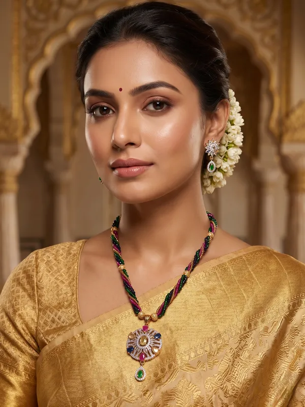 Royal_Navratna_Multi-Color_Beaded_Pendant_and_Drop_Earrings_Set