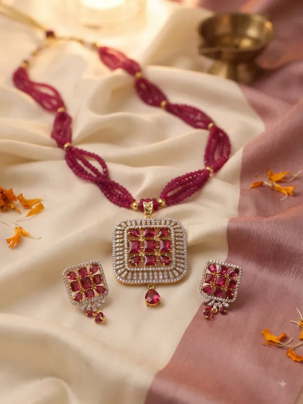 Royal_Ruby_&_Diamond_Floral_Jewelry_Set